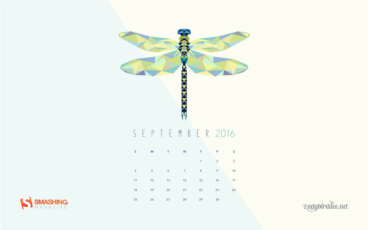 September 2016 Kalender Wallpaper (2) #14 - 1280x800