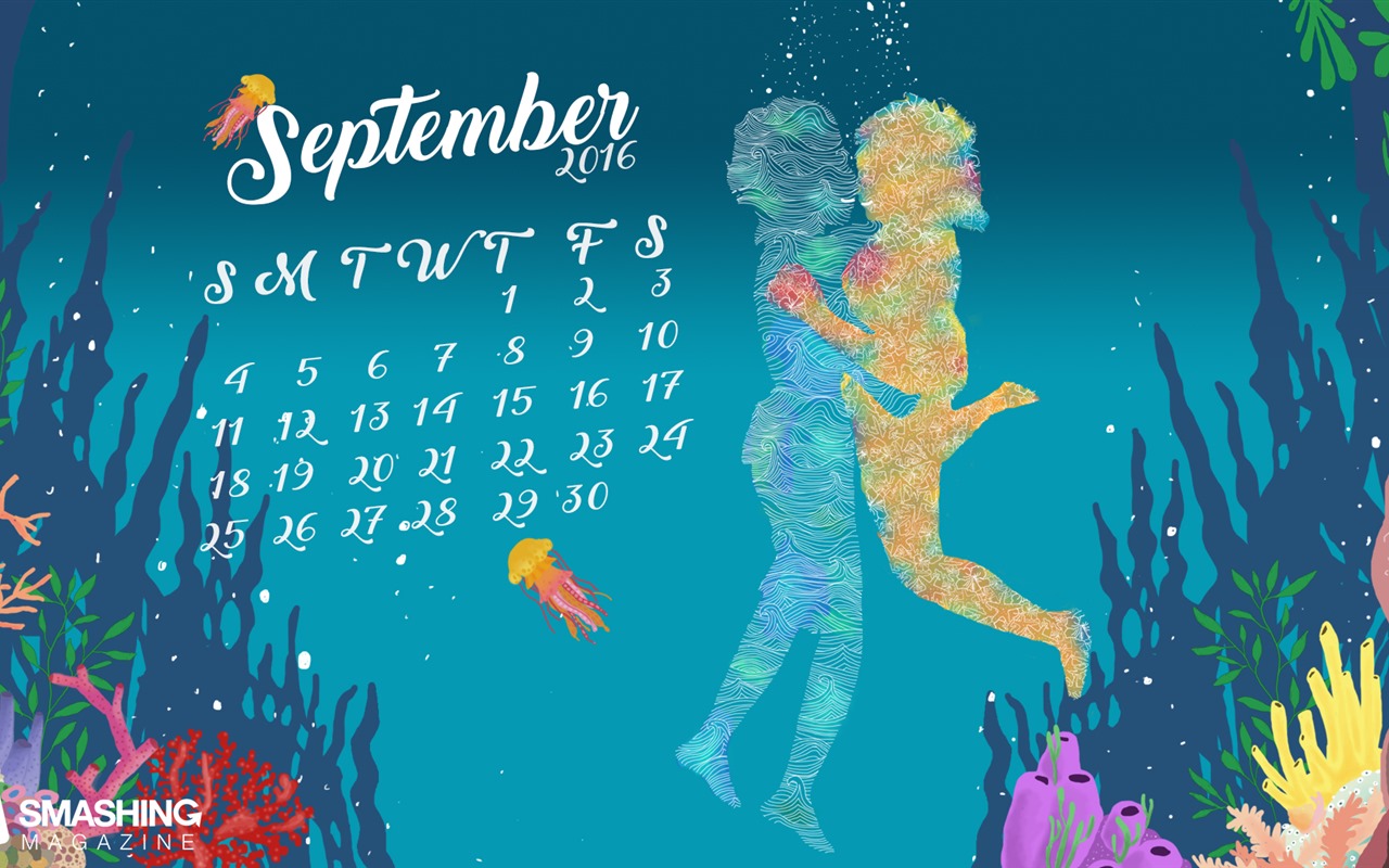September 2016 Kalender Wallpaper (2) #19 - 1280x800