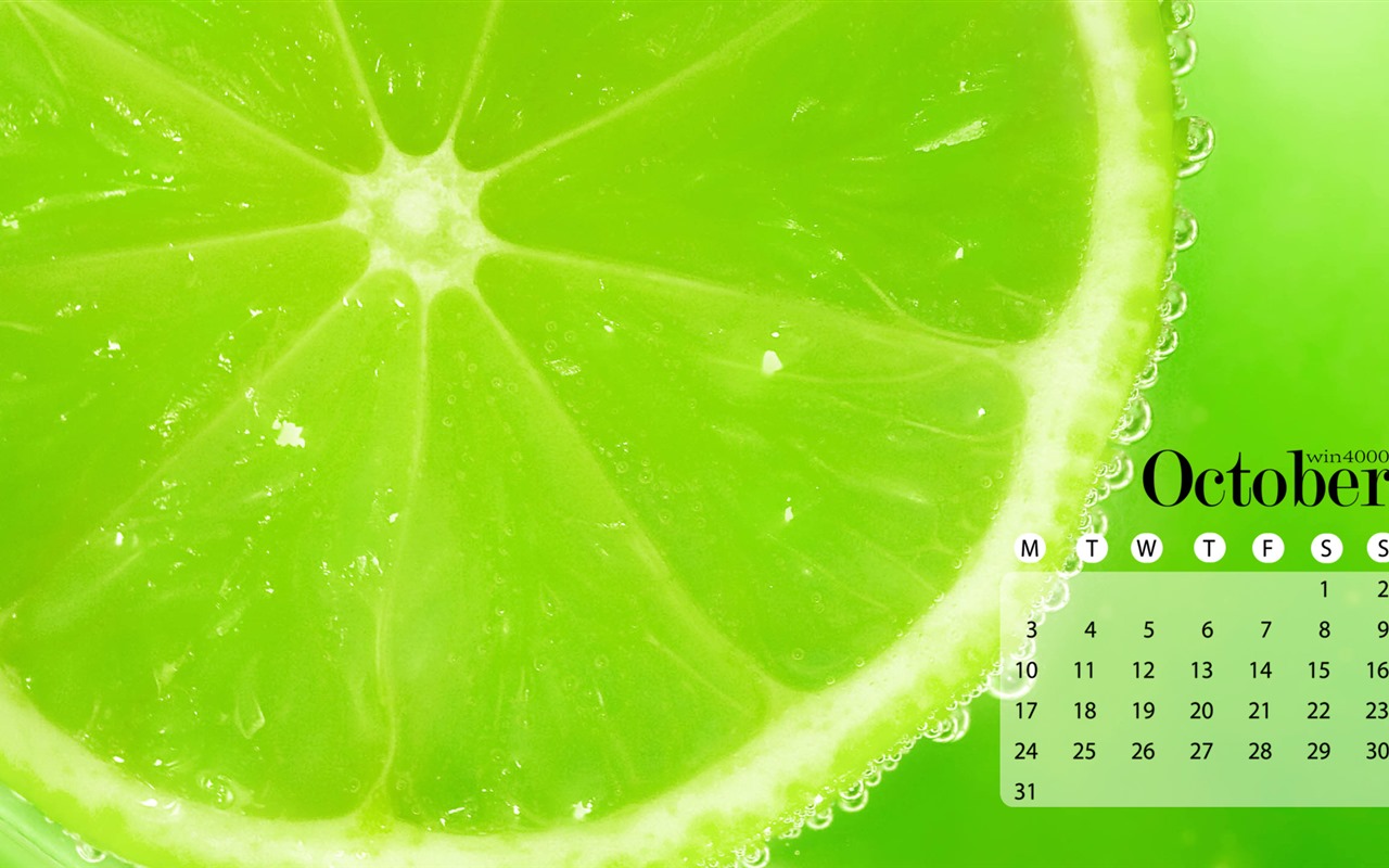 Října 2016 kalendář tapeta (1) #14 - 1280x800