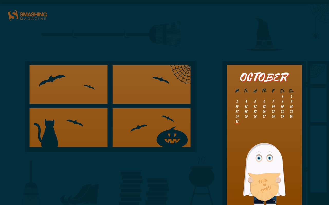 Oktober 2016 Kalender Wallpaper (2) #19 - 1280x800