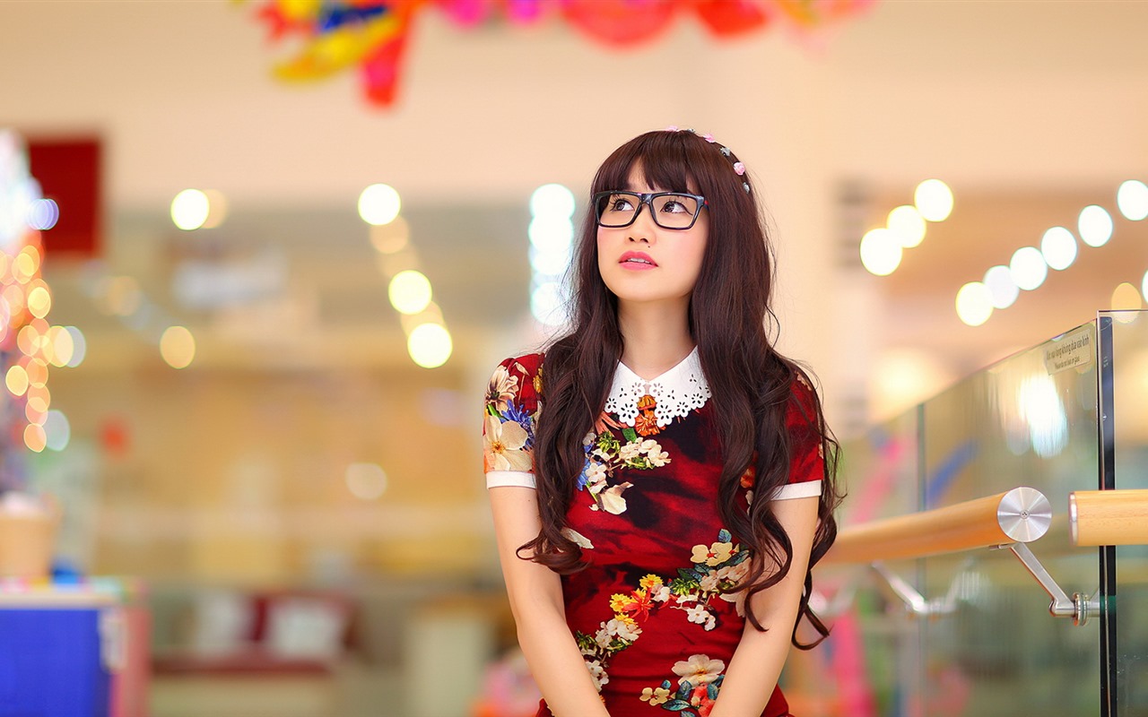 순수하고 사랑스러운 젊은 아시아 여자의 HD 월페이퍼 컬렉션 (5) #5 - 1280x800