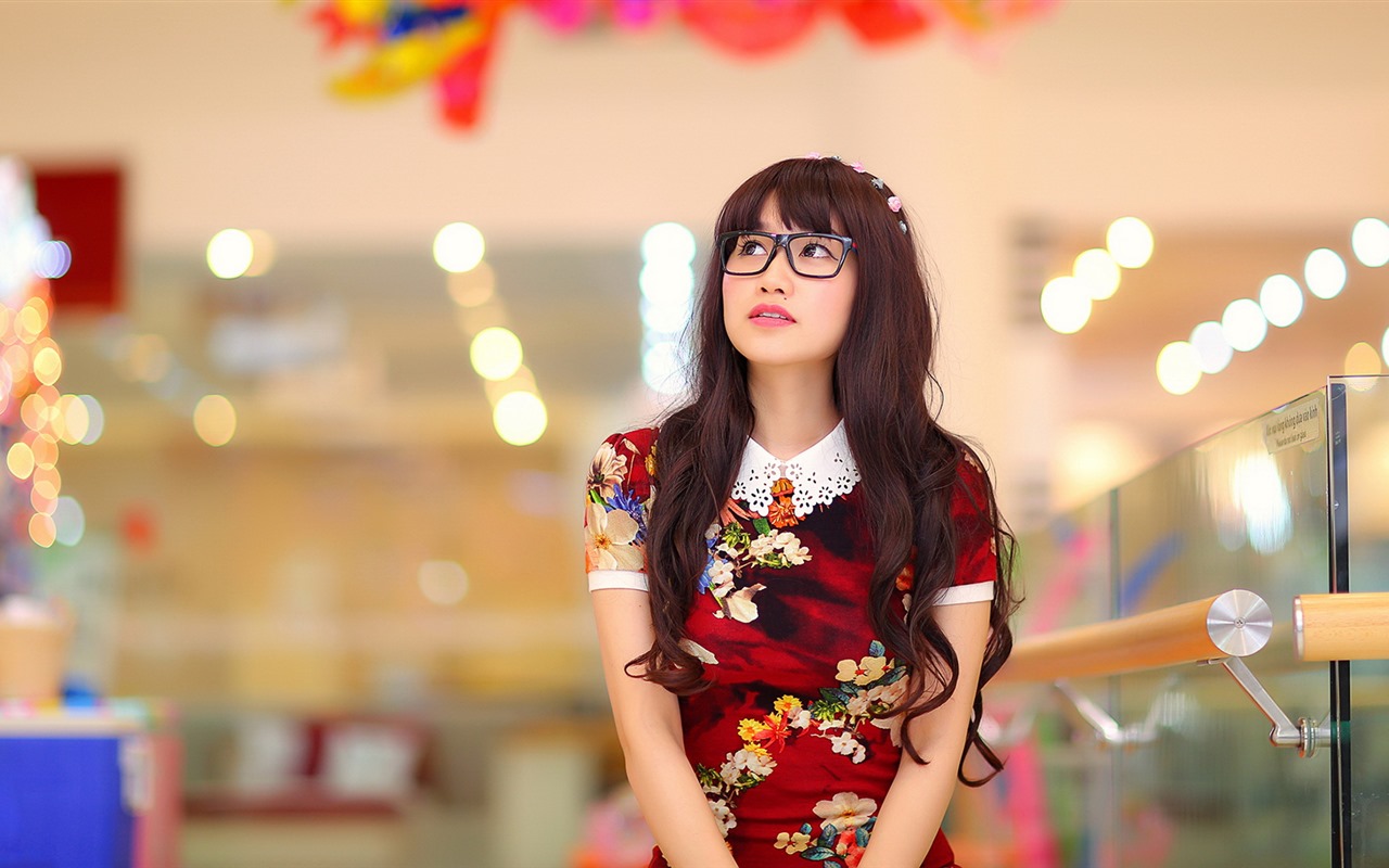 Pure and lovely young Asian girl HD wallpapers collection (5) #5 - 1280x800