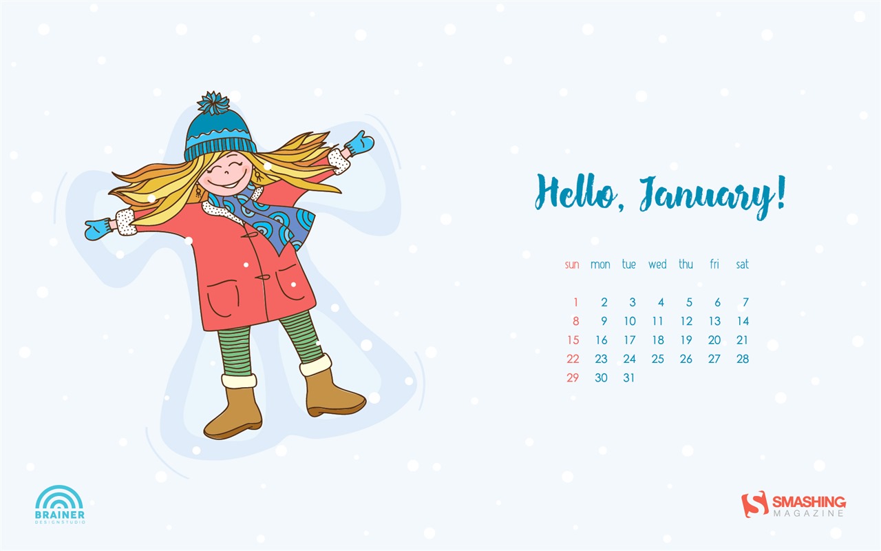 January 2017 calendar wallpaper (2) #2 - 1280x800