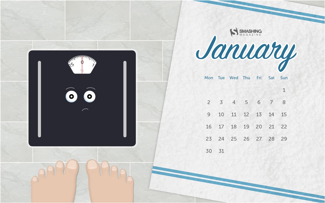 January 2017 calendar wallpaper (2) #17 - 1280x800