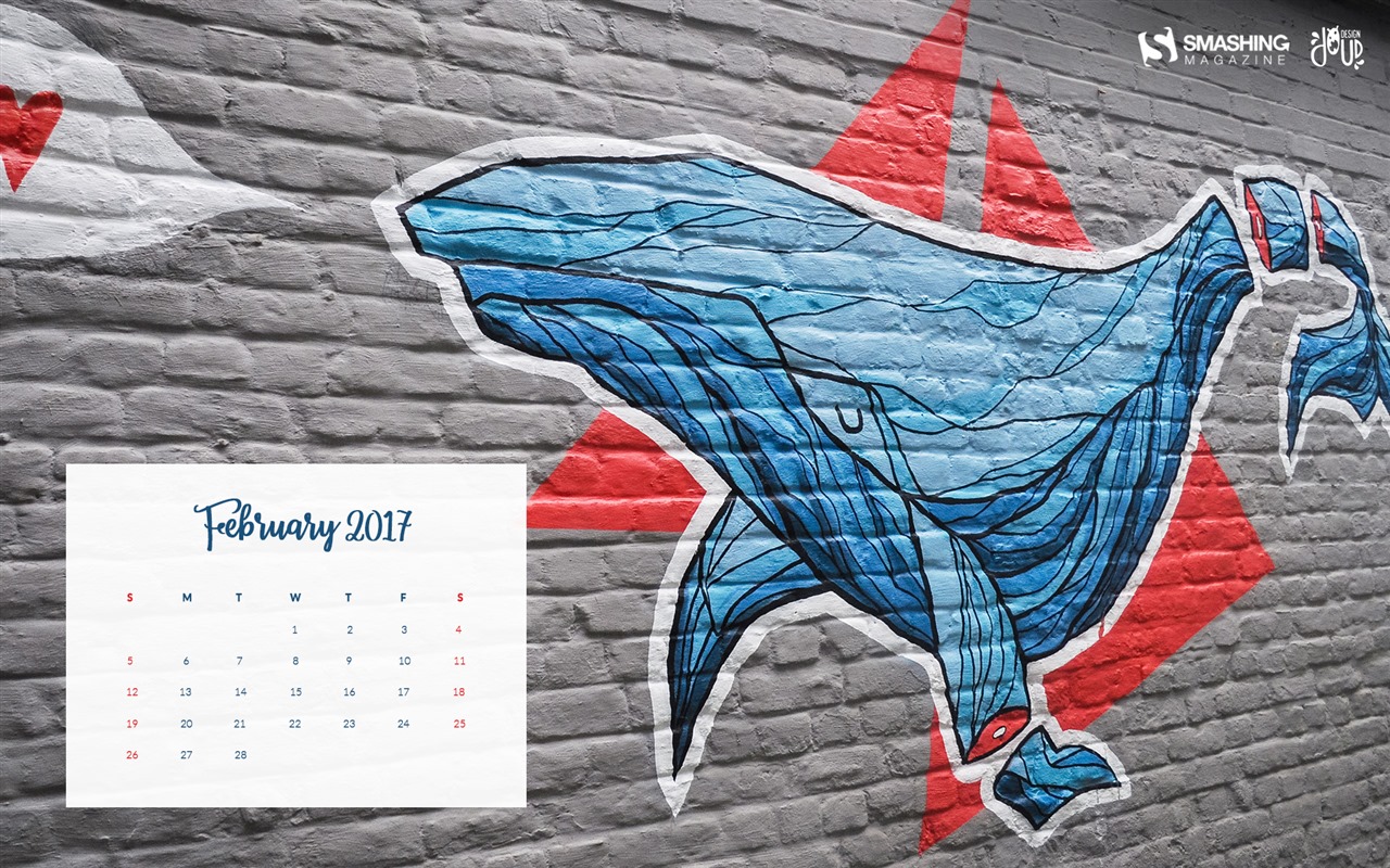 February 2017 calendar wallpaper (2) #5 - 1280x800