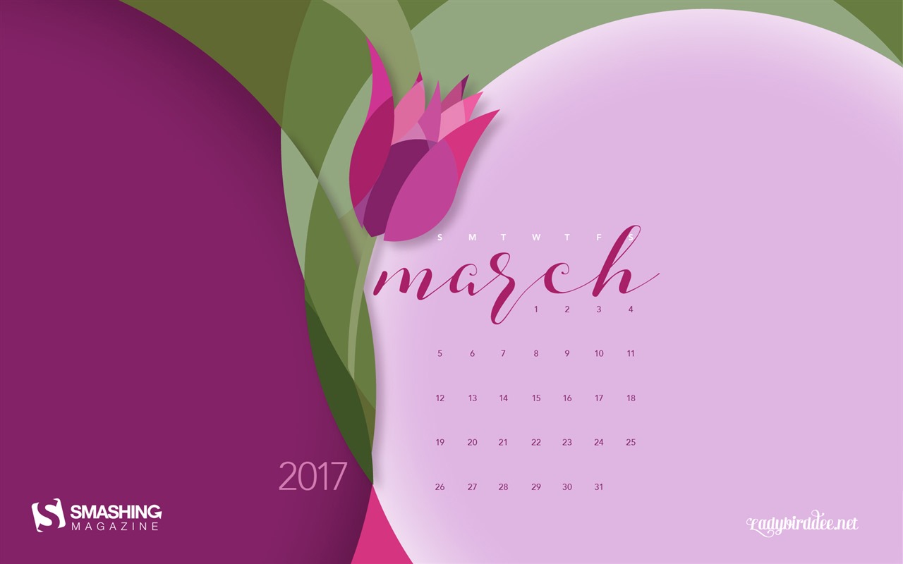 Fondo de pantalla del calendario de marzo de 2017 (2) #7 - 1280x800