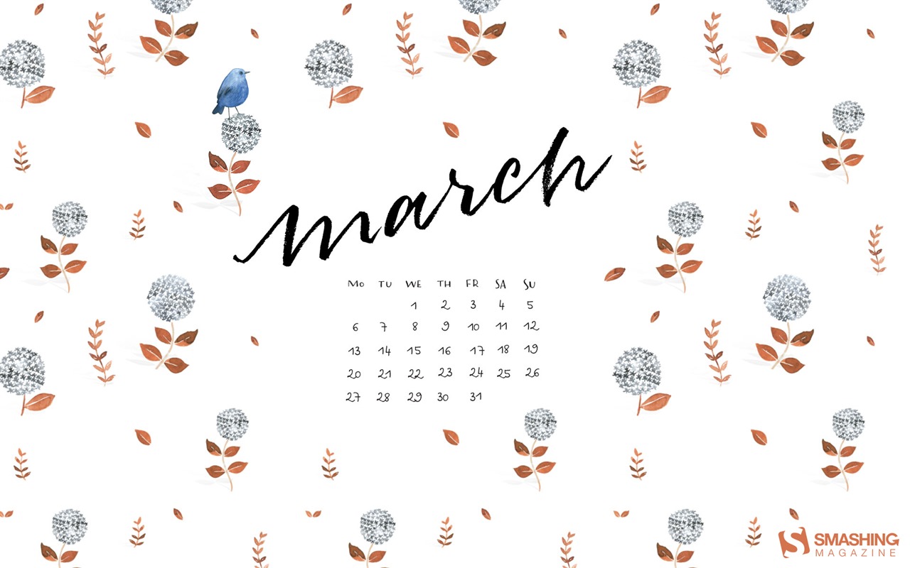 2017年3月のカレンダーの壁紙 (2) #15 - 1280x800