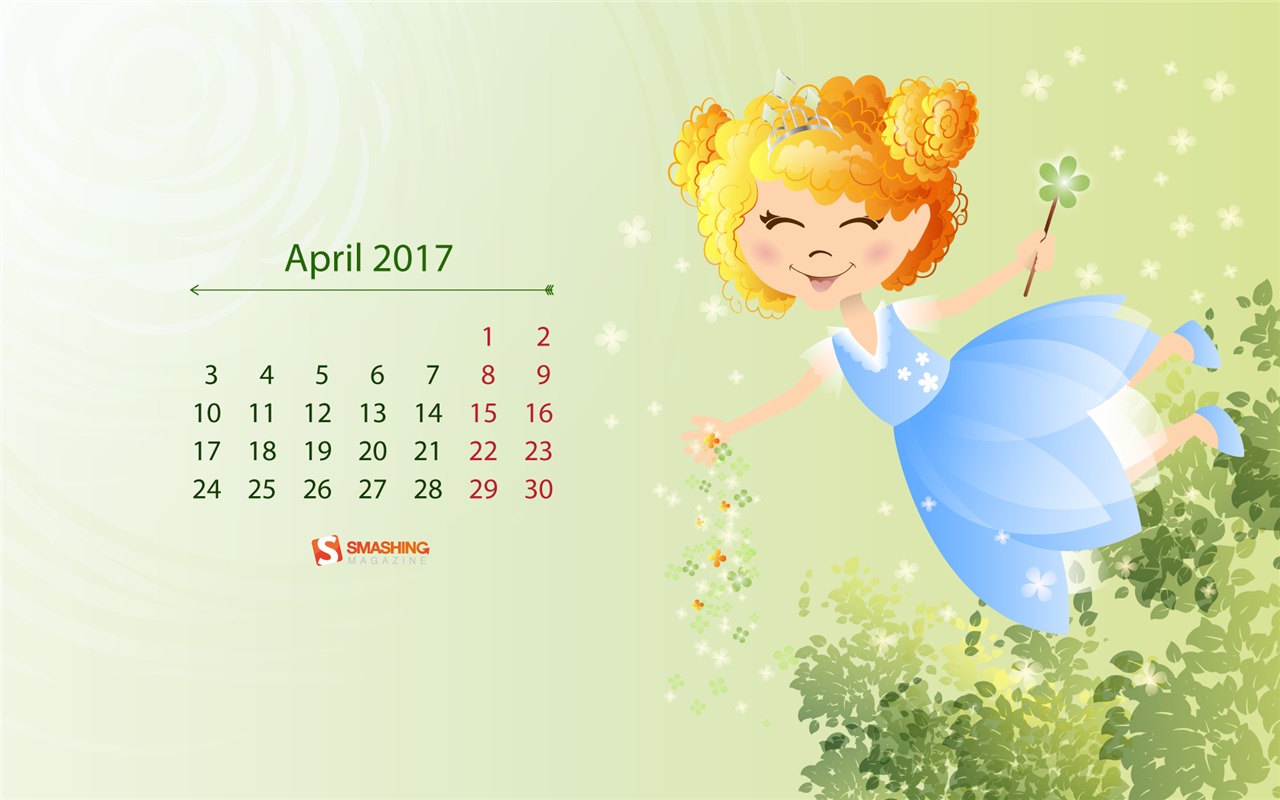 2017年4月のカレンダーの壁紙 (2) #11 - 1280x800