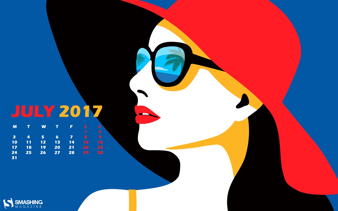 July 2017 calendar wallpaper #4 - 1280x800