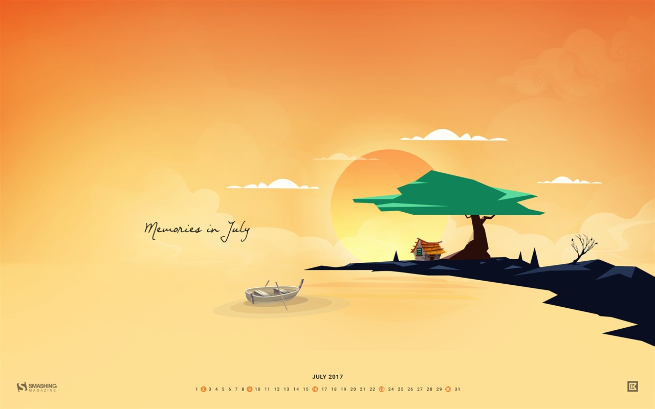 July 2017 calendar wallpaper #16 - 1280x800