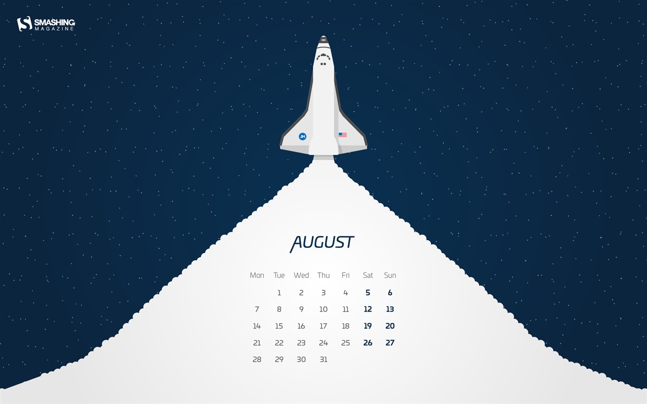 Fondo de escritorio del calendario de agosto de 2017 #13 - 1280x800