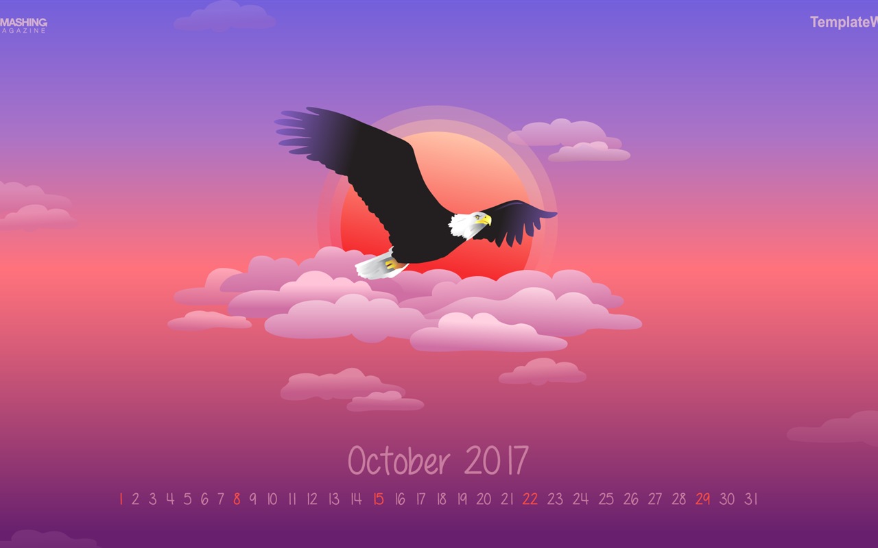 Fondo de pantalla de calendario de octubre de 2017 #7 - 1280x800