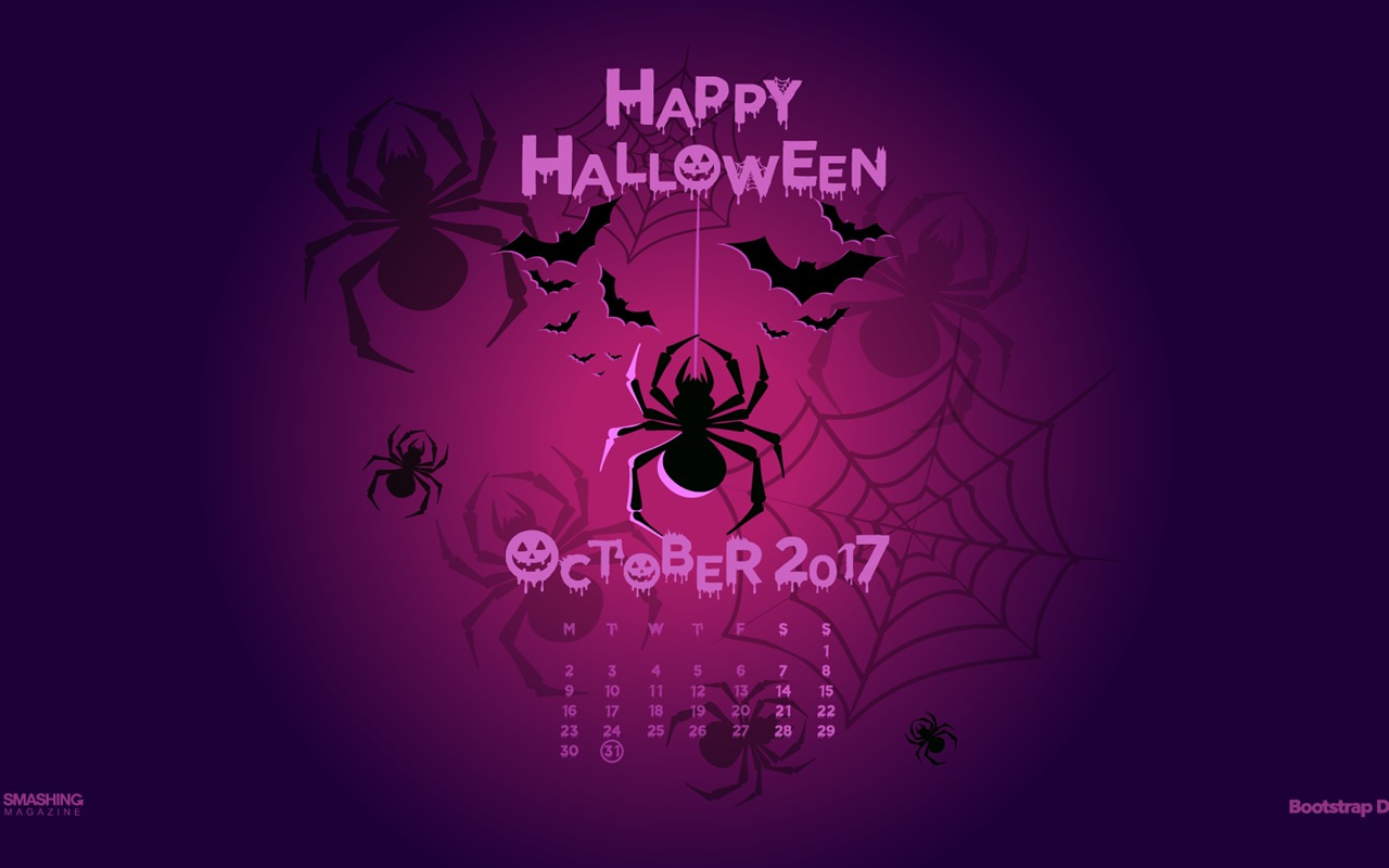 Fondo de pantalla de calendario de octubre de 2017 #16 - 1280x800