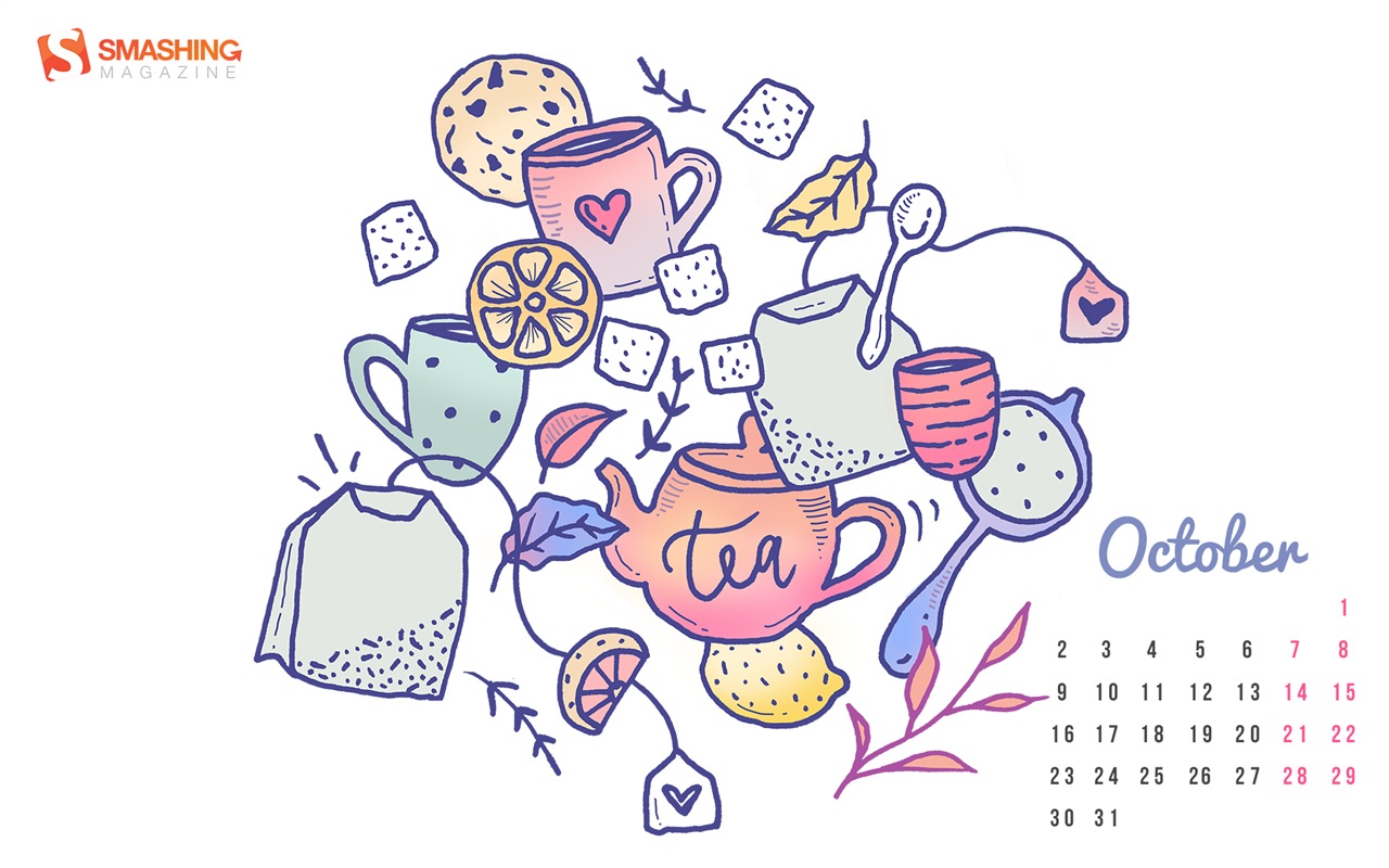 October 2017 calendar wallpaper #24 - 1280x800