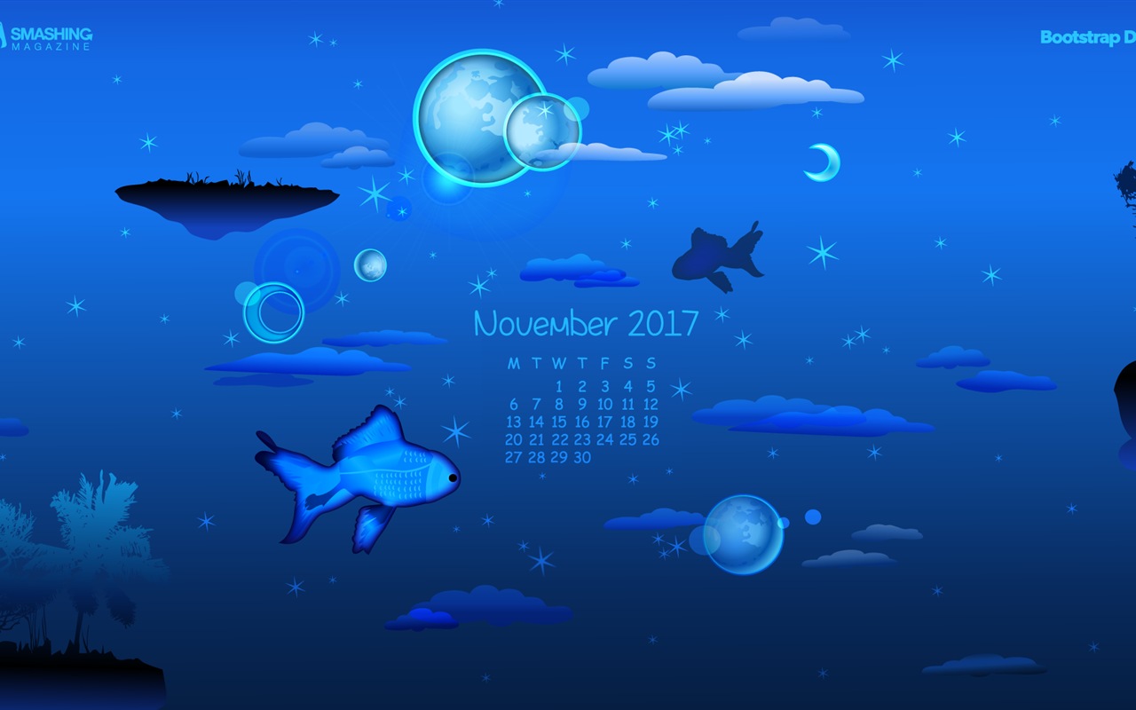 Listopad 2017 kalendář tapety #9 - 1280x800