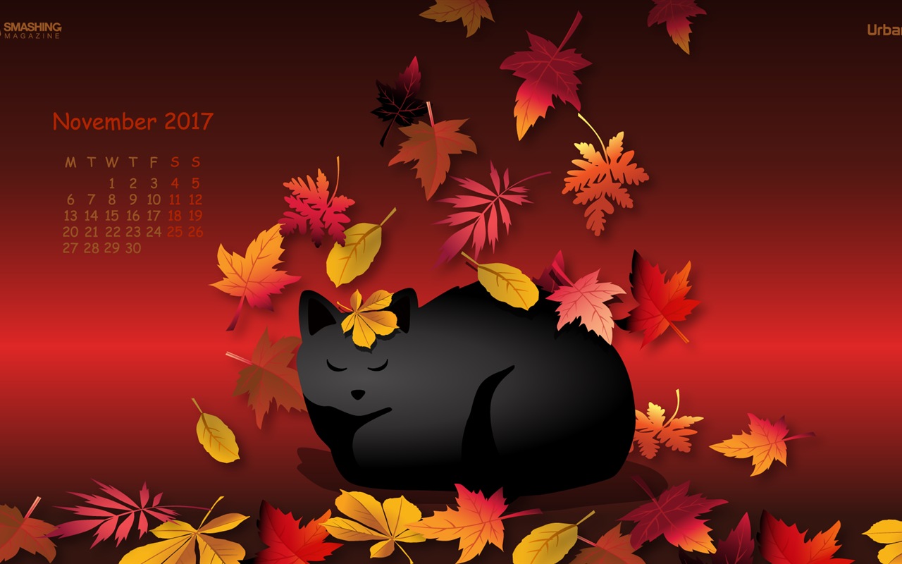 November 2017 calendar wallpaper #22 - 1280x800