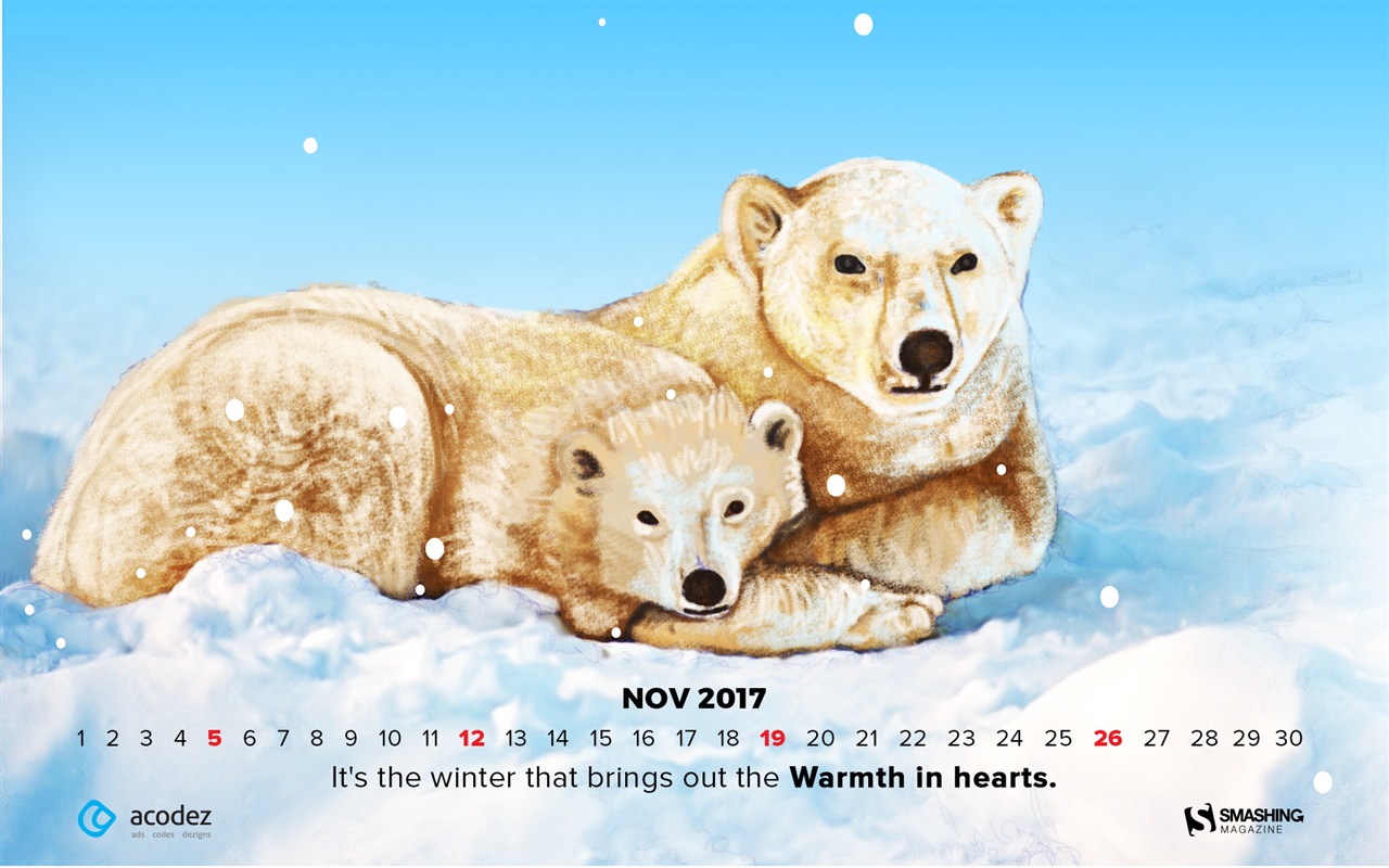 November 2017 calendar wallpaper #29 - 1280x800