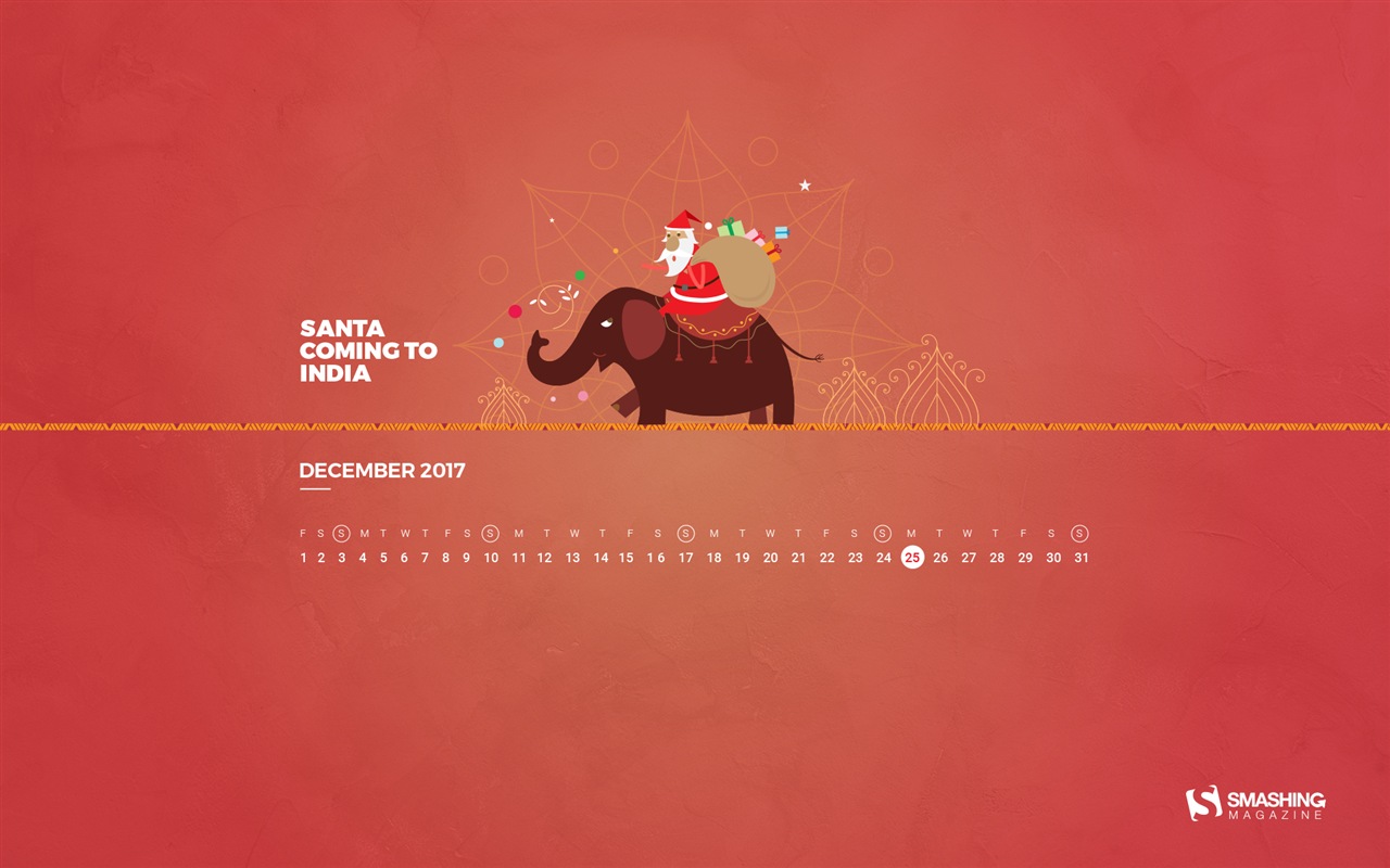December 2017 Calendar Wallpaper #20 - 1280x800