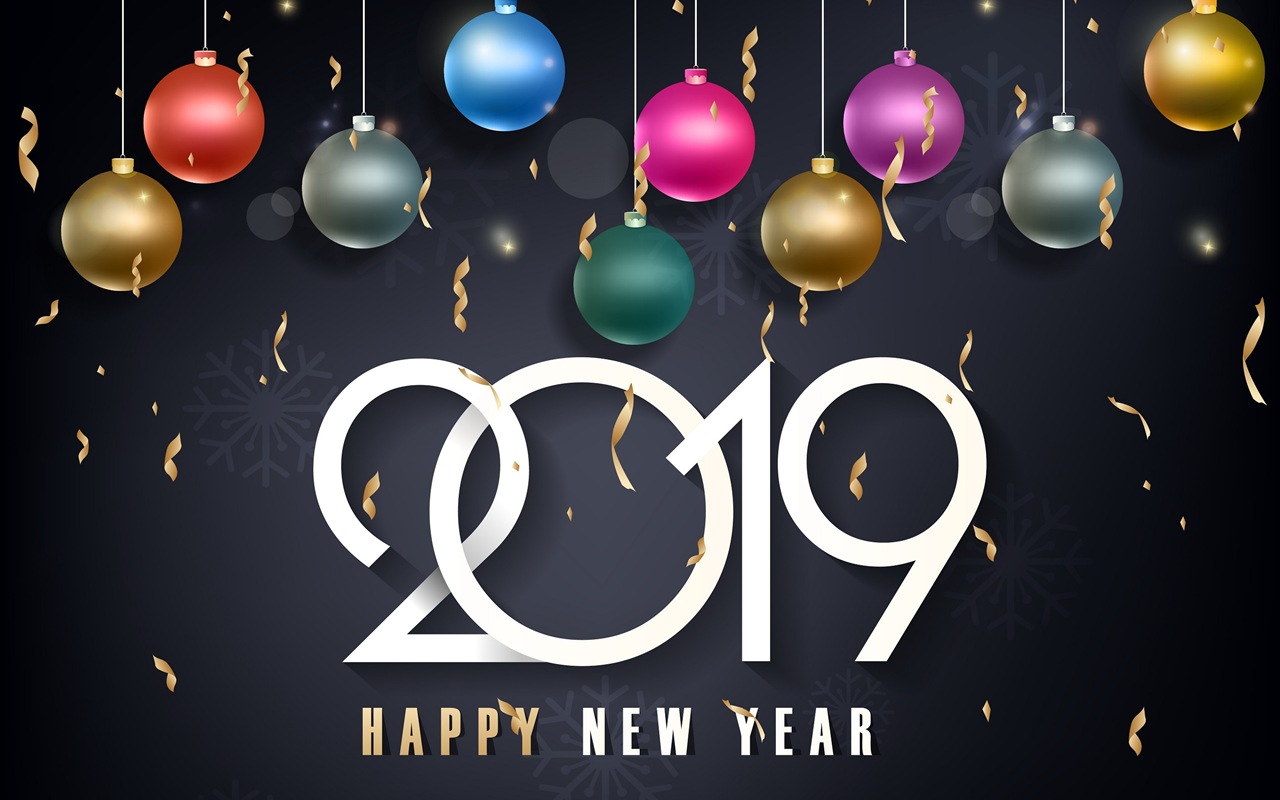 Happy New Year 2019 HD wallpapers #9 - 1280x800