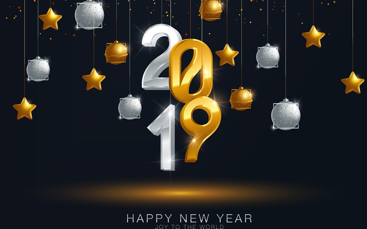 Happy New Year 2019 HD wallpapers #12 - 1280x800