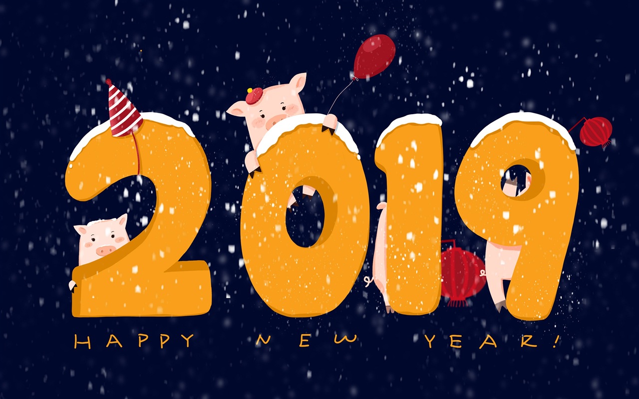 Happy New Year 2019 HD wallpapers #18 - 1280x800