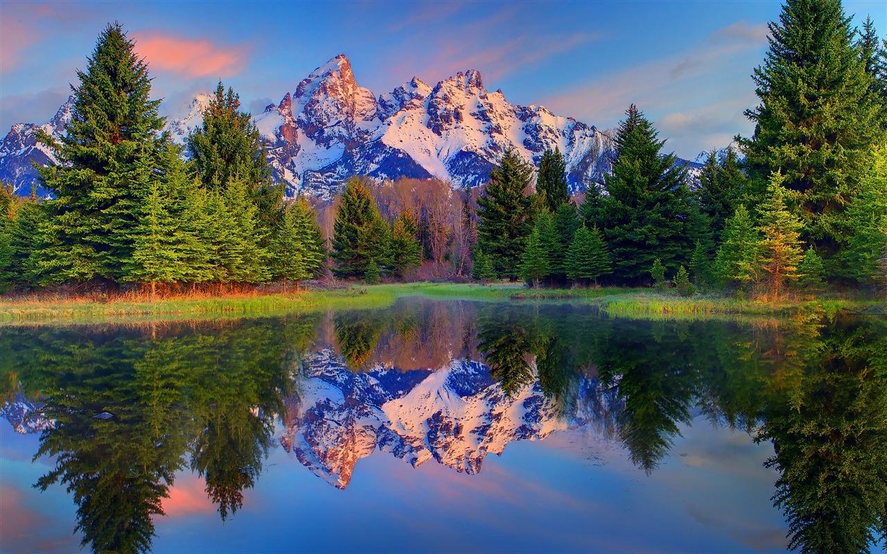 미국 그랜드 Teton 국립 공원 자연 풍경의 HD 월페이퍼 #1 - 1280x800