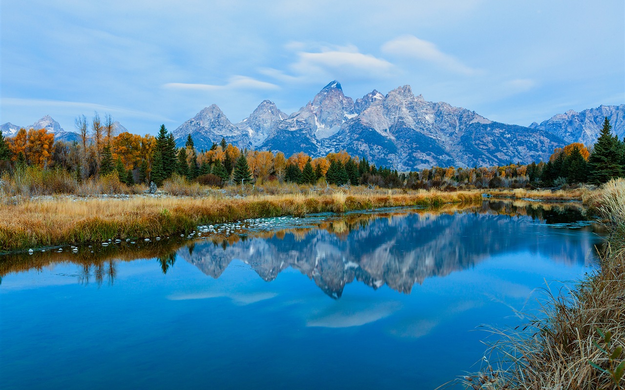 USA-großartige Teton Nationalparknatur-Landschaftstapeten HD #6 - 1280x800