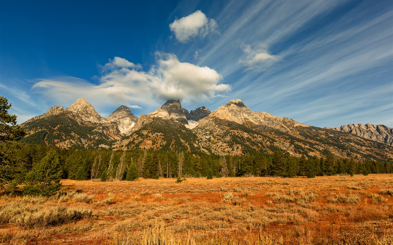 USA-großartige Teton Nationalparknatur-Landschaftstapeten HD #8 - 1280x800