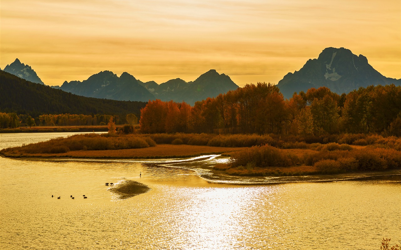 USA-großartige Teton Nationalparknatur-Landschaftstapeten HD #12 - 1280x800