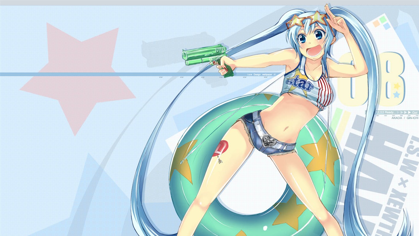 Krásný Anime Tapeta #4 - 1366x768