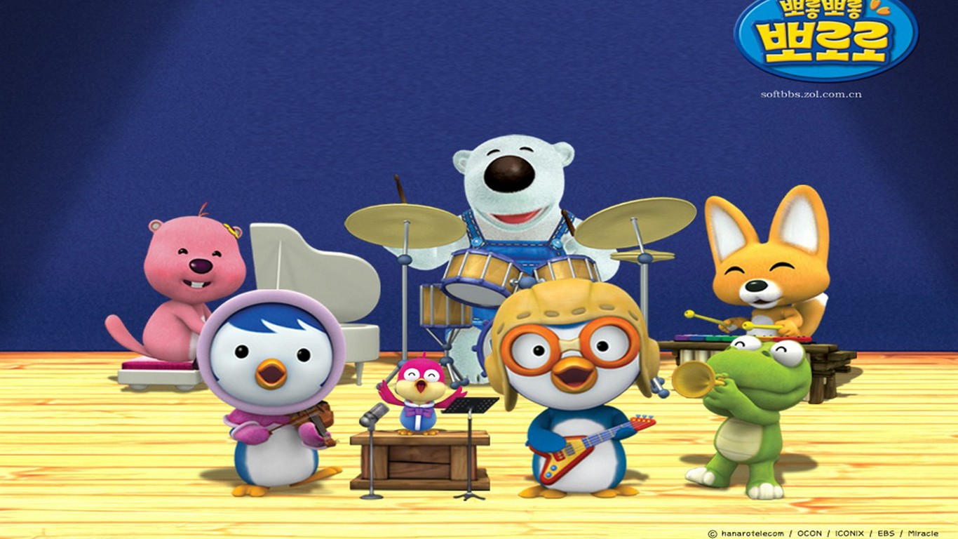 Pororo Cartoon Wallpapers #5 - 1366x768