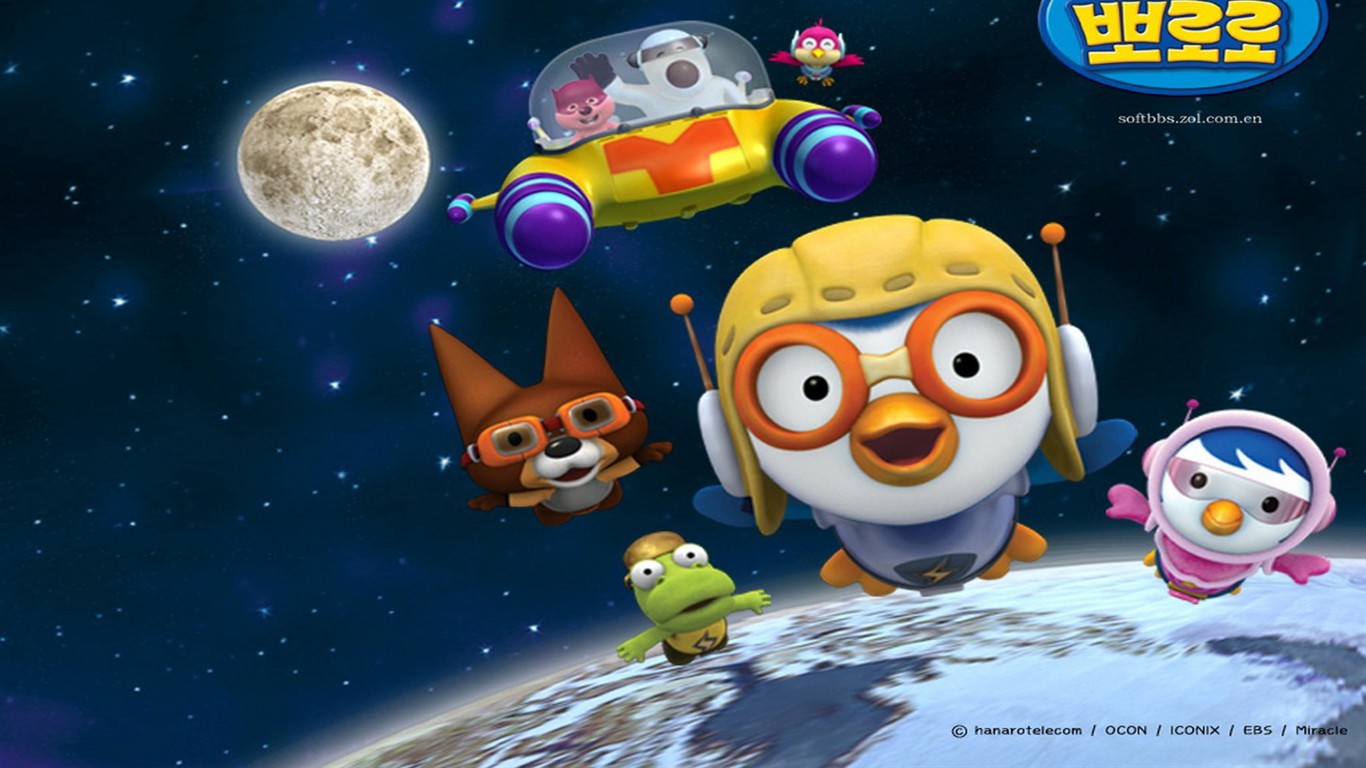 Pororo Cartoon Wallpapers #6 - 1366x768