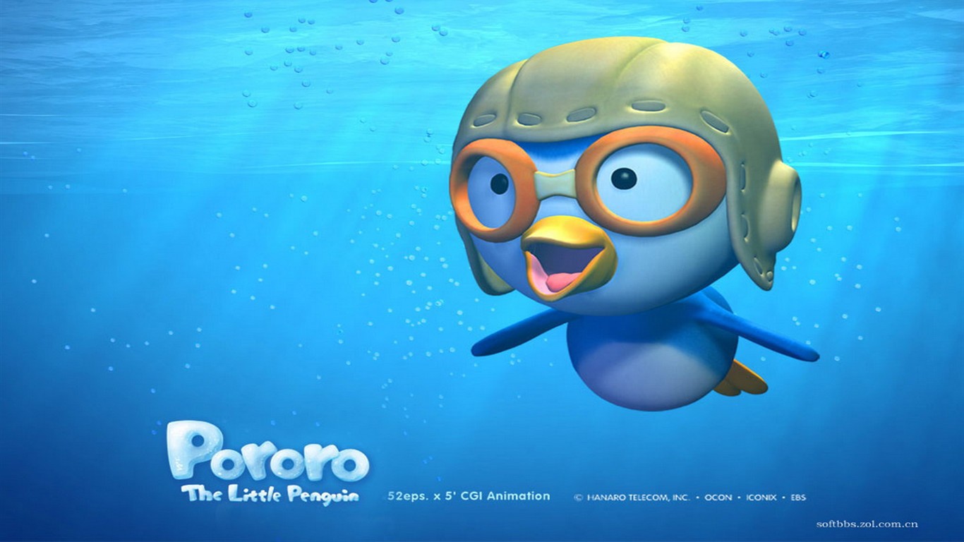 Pororo Kreslený Tapety #8 - 1366x768