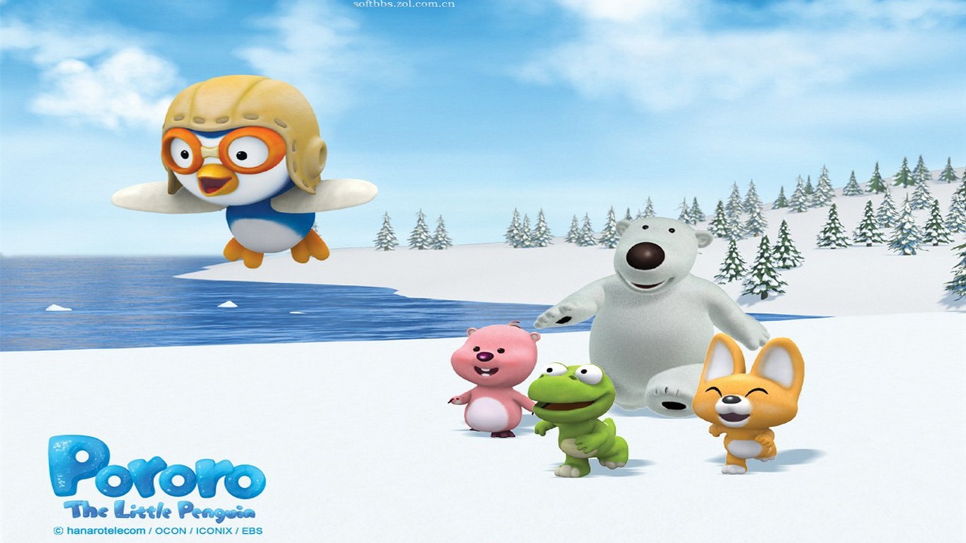 Pororo Cartoon Wallpapers #10 - 1366x768