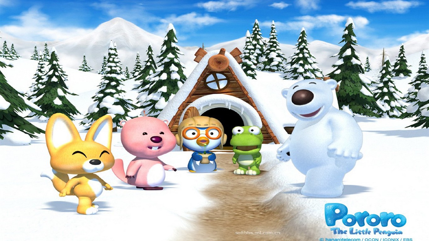 Pororo Cartoon Wallpapers #11 - 1366x768