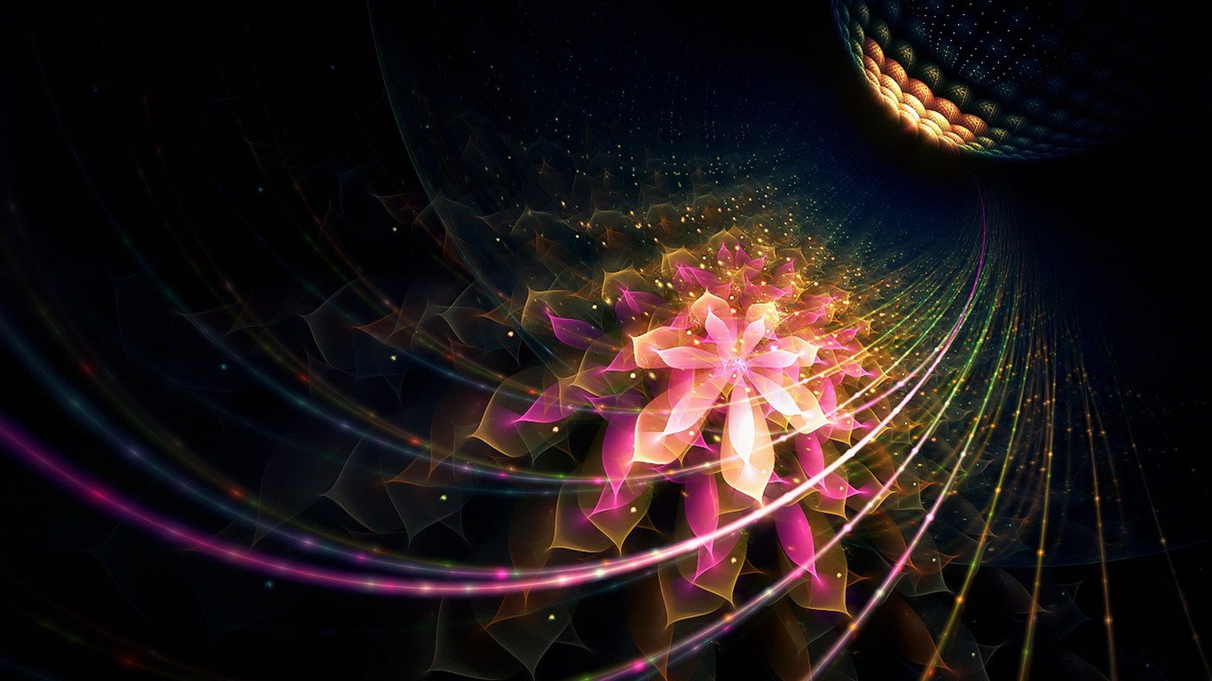 3D Dream květinové tapety Abstract #25 - 1366x768
