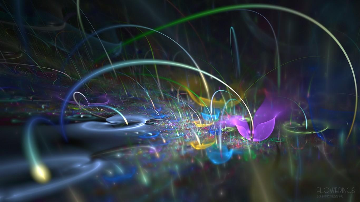 3D Dream květinové tapety Abstract #26 - 1366x768