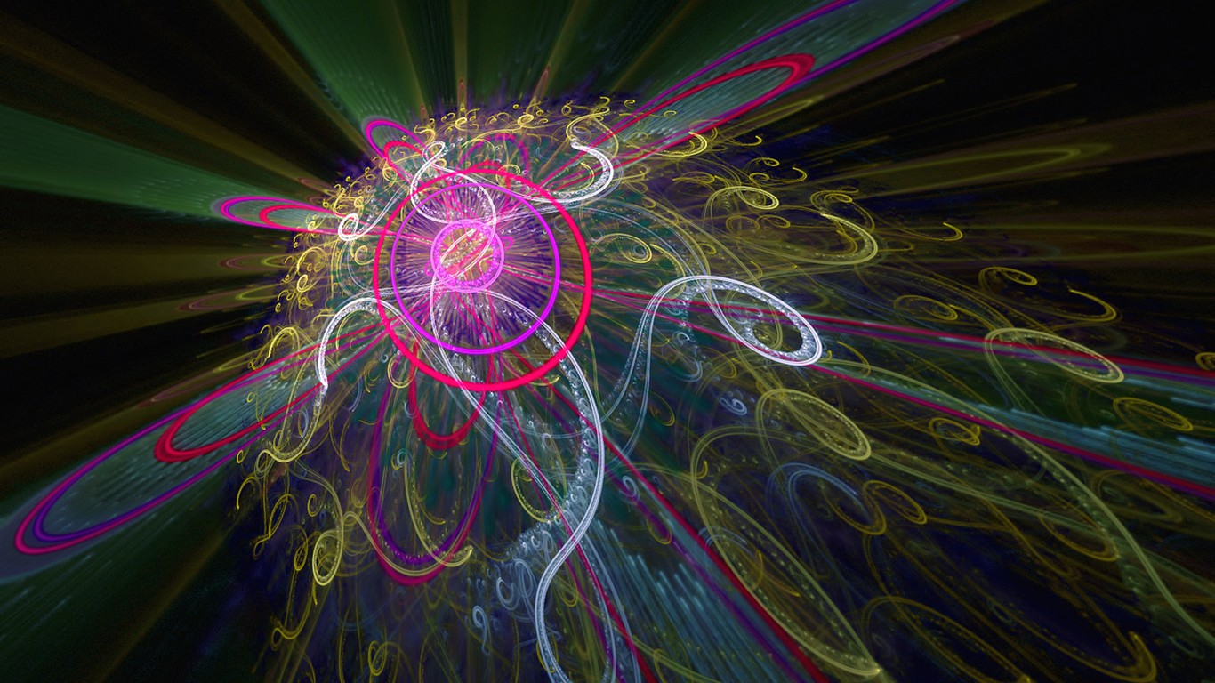 3D Dream květinové tapety Abstract #32 - 1366x768