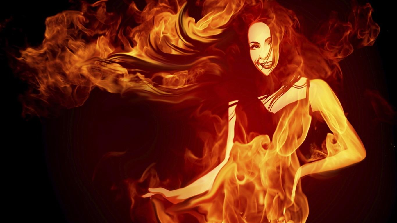 Fireworks wallpaper theme of creativity #21 - 1366x768