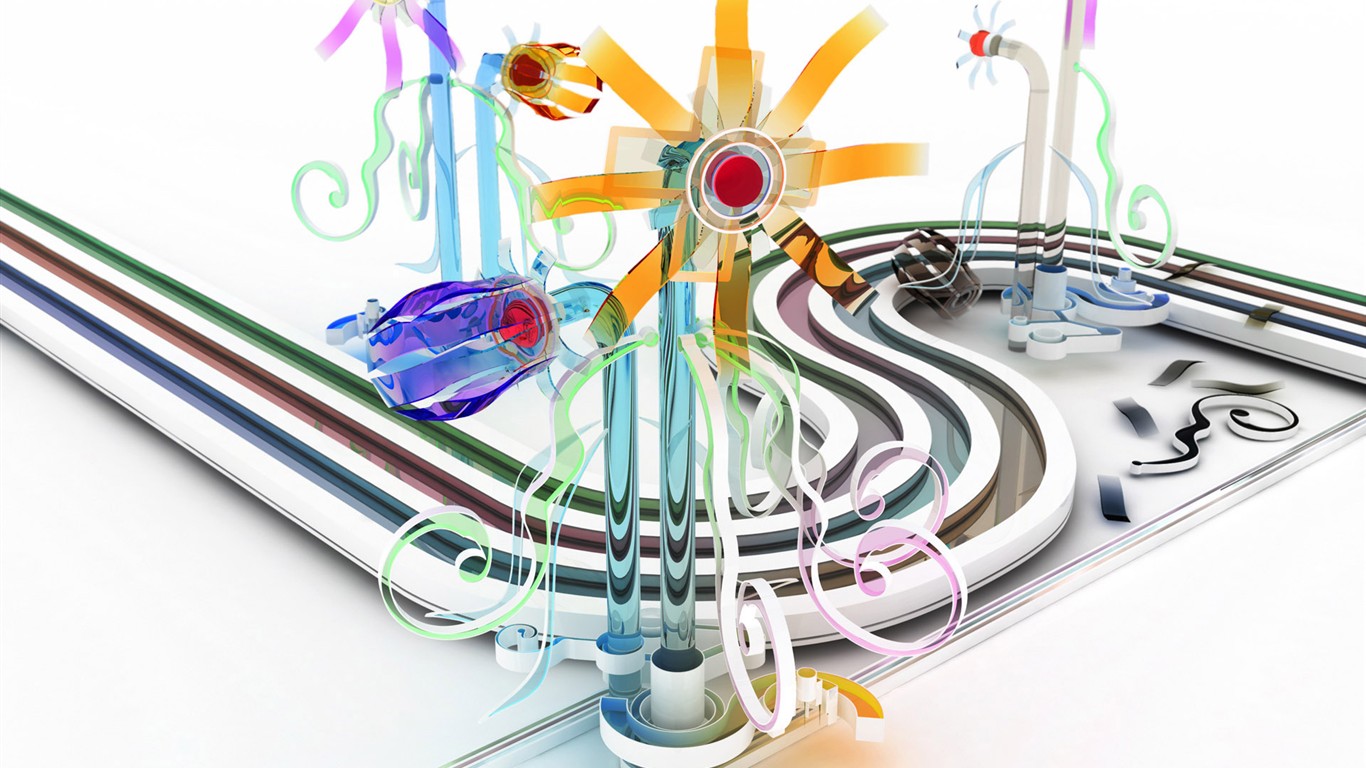 3D立體設計壁紙(二) #2 - 1366x768