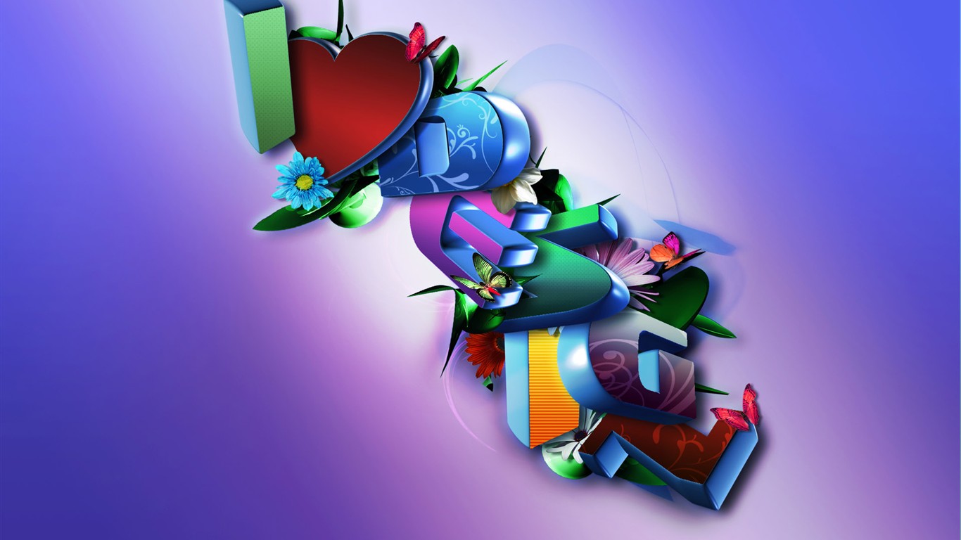 3D立體設計壁紙(二) #3 - 1366x768
