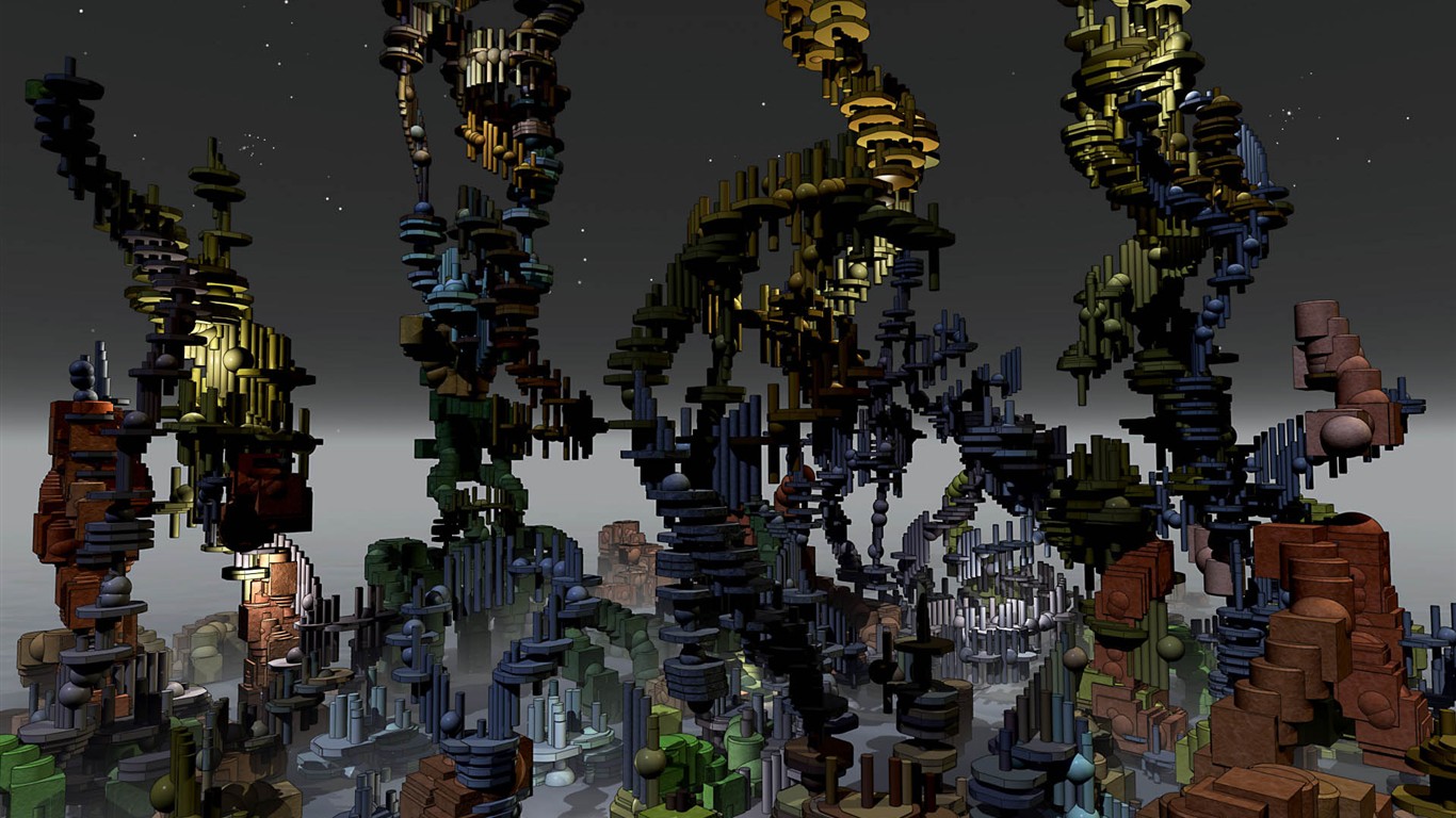 3D立體設計壁紙(二) #12 - 1366x768