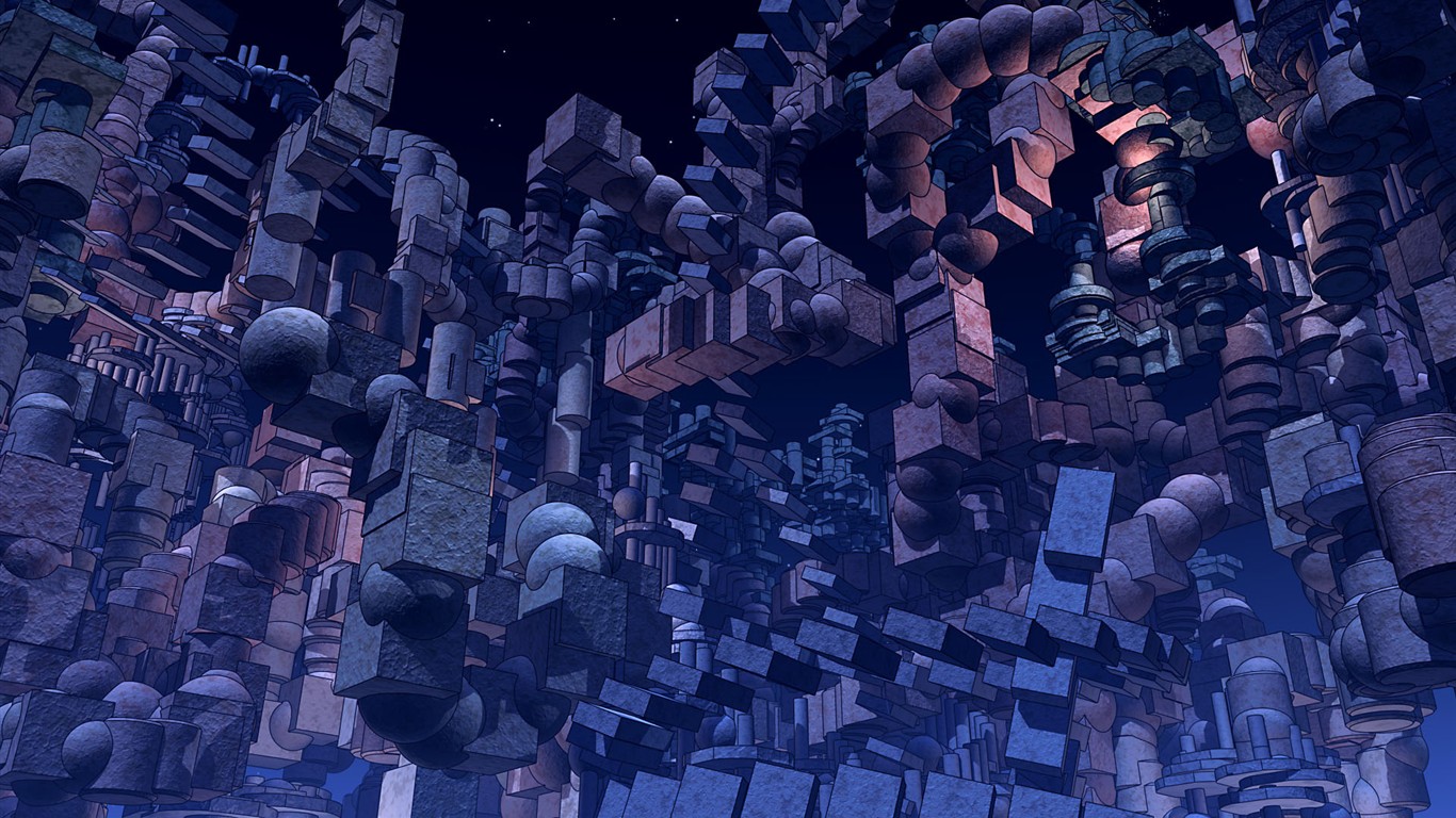 3D立体设计壁纸(二)21 - 1366x768