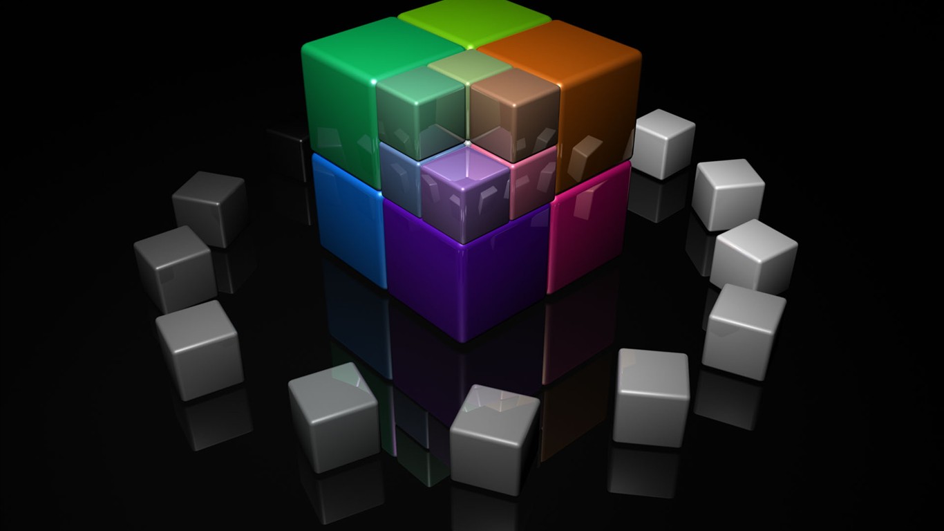 3D立體設計壁紙(二) #25 - 1366x768
