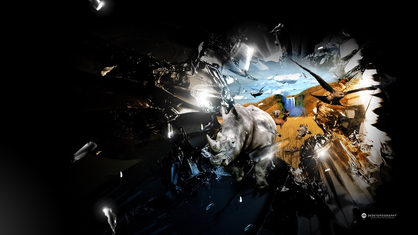 Creative syntézu vizuální tapety #1 - 1366x768
