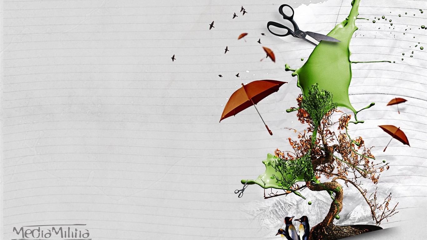 Creative syntézu vizuální tapety #26 - 1366x768