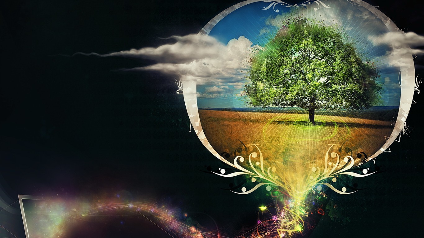 Non-mainstream design wallpaper (1) #32 - 1366x768
