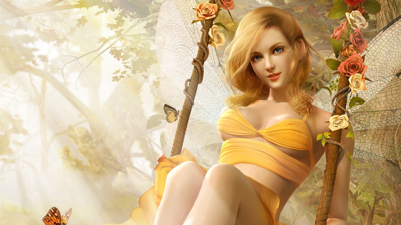 CG tapety krásné ilustrátor (1) #1 - 1366x768
