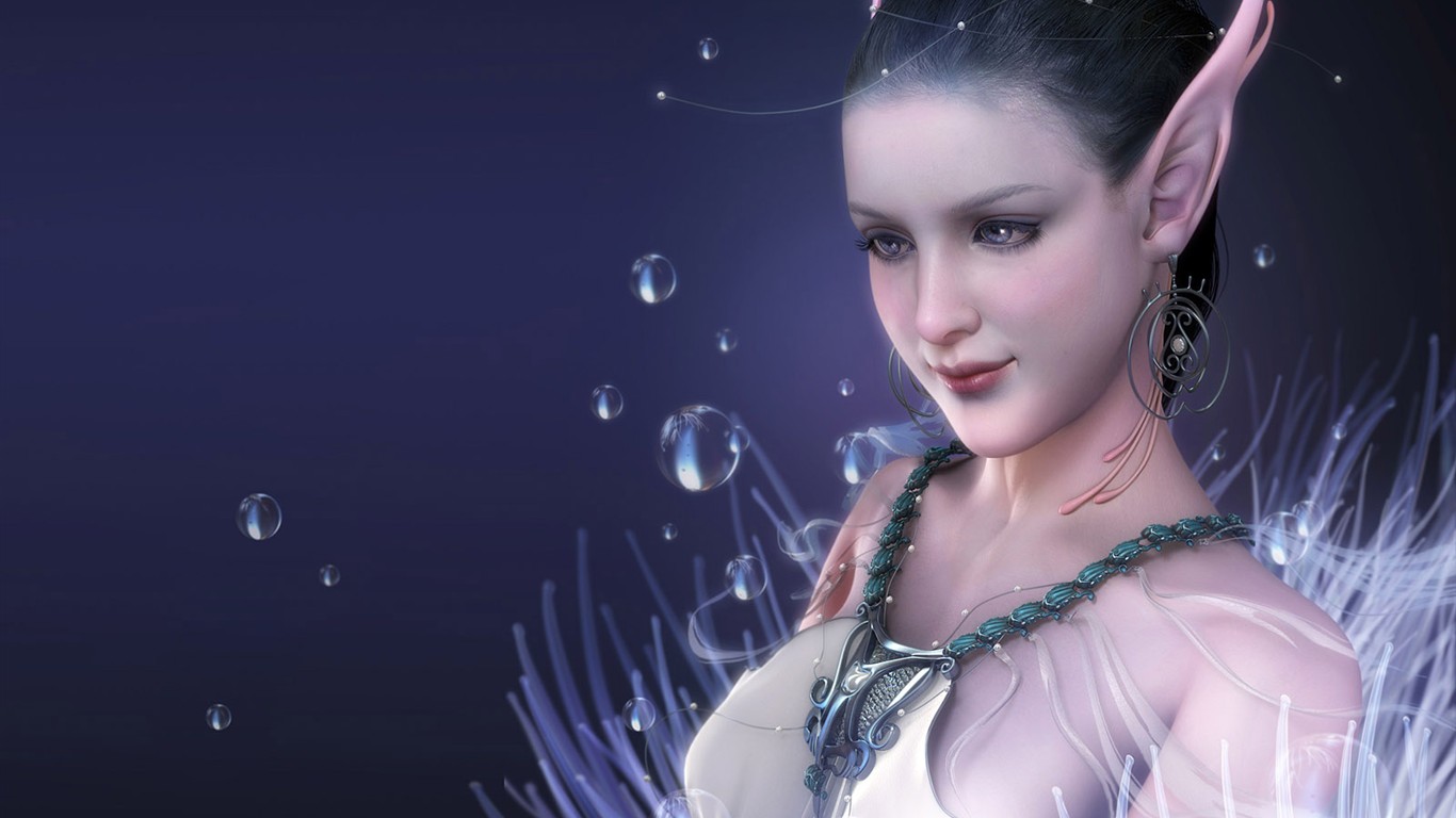 CG wallpapers beautiful illustrator (1) #25 - 1366x768