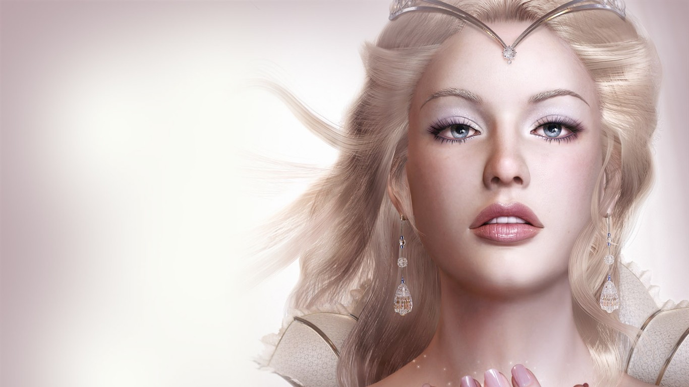 CG美女插畫壁紙(一) #26 - 1366x768